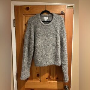 Le Bon Gray Women's Crew Neck Sweater